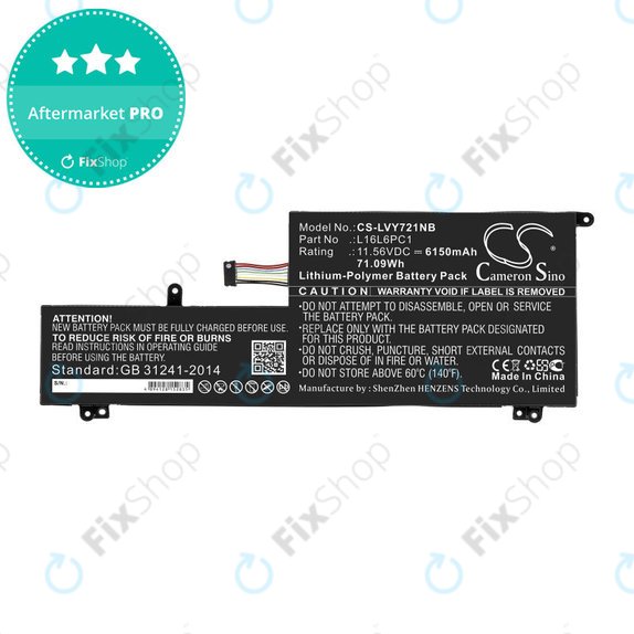 Baterie pentru Lenovo Yoga 720-15, 6150mAh, Li-Pol, 11.56V, L16L6PC1, HQ