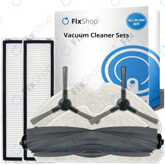 Set de piese de schimb pentru Xiaomi Dreame D9 Max Gen2, D10s, D10s Pro (1x Perie principală, 2x Filter, 2x Perie laterală – neagră, 2x Mop)
