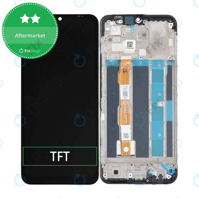 Vivo Y16 V2204 V2214 - Ecran LCD + Sticlă Tactilă + Ramă (Stellar Black) TFT