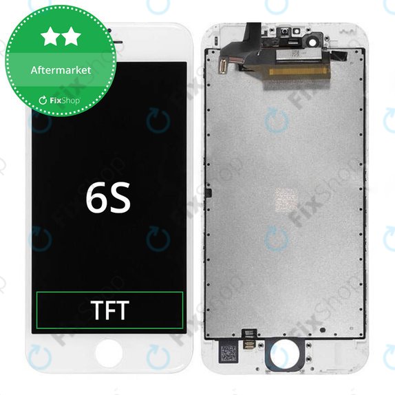 Ecran pentru iPhone 6S, White, Sticlă tactilă cu ramă