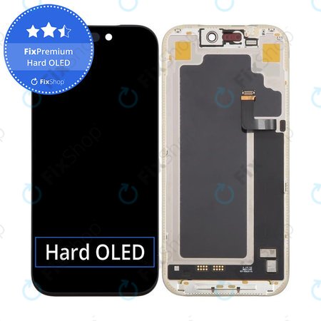 Apple iPhone 17 Pro - Ecran LCD + Sticlă Tactilă + Ramă Hard OLED FixPremium