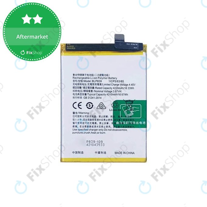 Oppo Reno 5 Z 5G - Baterie BLP839 4310mAh