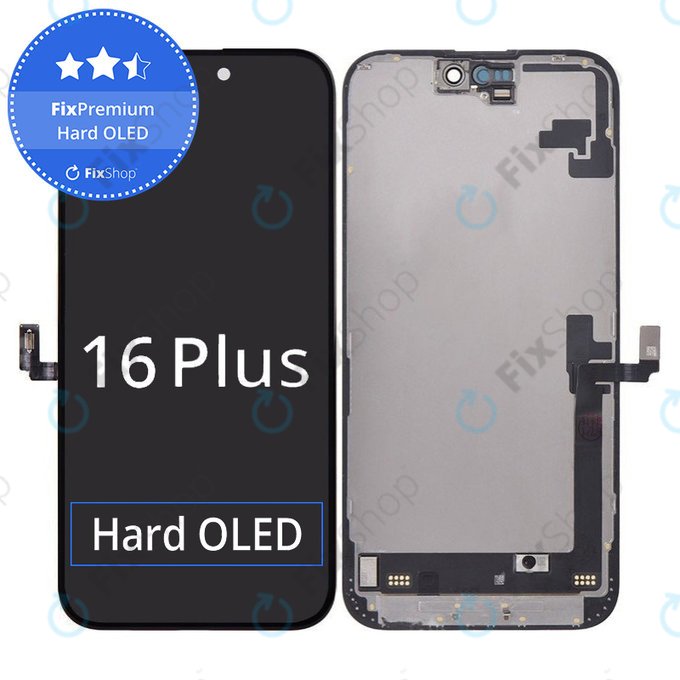 Apple iPhone 16 Plus - Ecran LCD + Sticlă Tactilă + Ramă Hard OLED FixPremium