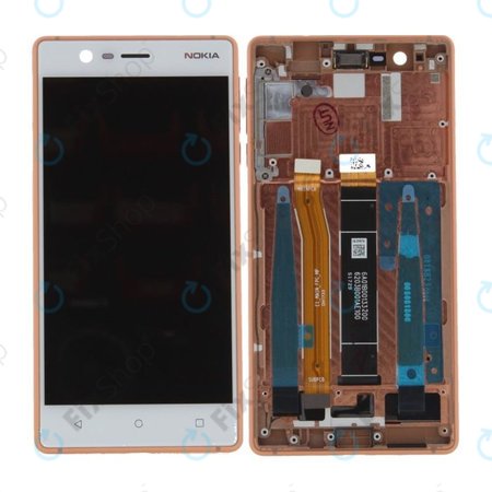 Nokia 3 - Ecran LCD + Sticlă Tactilă + Ramă (Copper) - 20NE1RW0001, 20NE1RW0003