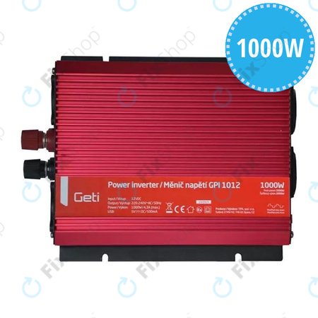 Geti GPI 1012 - Convertor Tensiune 12V / 230V cu USB (1000W)