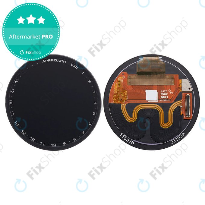 Ecran OLED + sticlă tactilă fără ramă (Black) pentru Garmin Approach S70 42mm