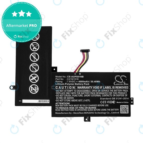 Baterie pentru Asus VivoBook Flip TP501, TP501UA, 4000mAh, Li-Pol, 7.6V, C21N1518, HQ