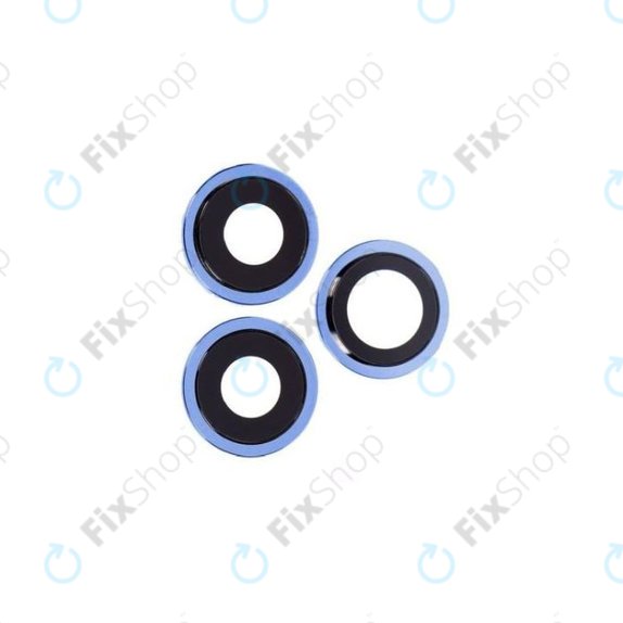 Apple iPhone 12 Pro - Sticlă Cameră Spate cu Ramă (Blue) - 3buc