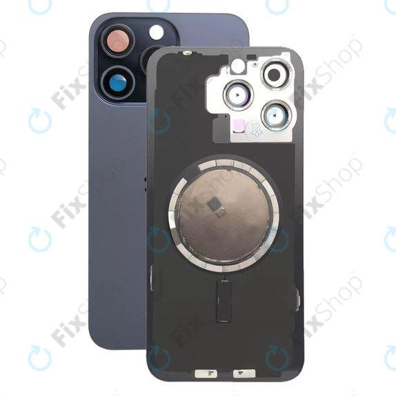 Apple iPhone 15 Pro Max - Sticlă pentru carcasa din spate cu piese mici (Blue Titanium)