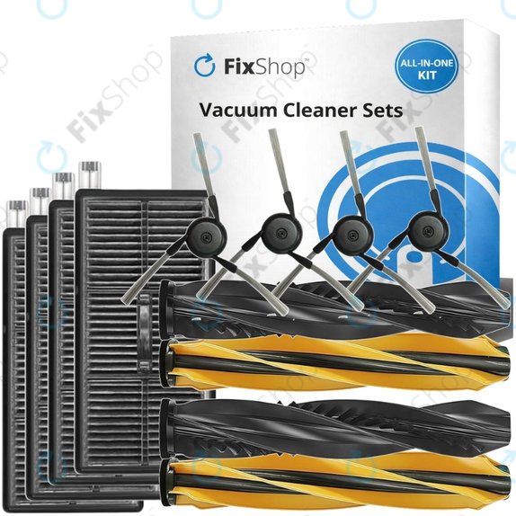 Set de piese de schimb pentru Dreame Aqua 10, 10 Ultra (2 perechi de perii principale, 4x Filter, 4x Perie laterală)