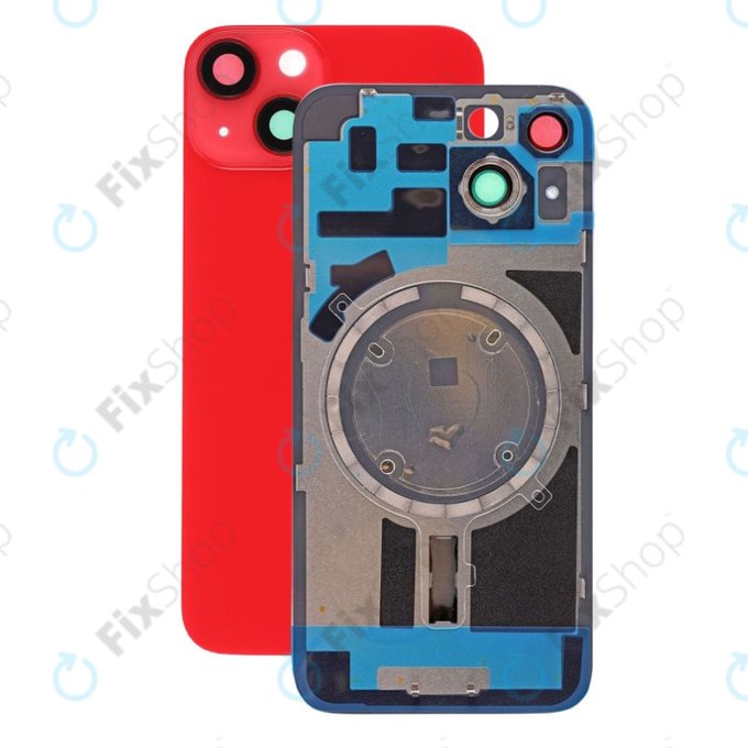 Apple iPhone 14 - Sticlă pentru carcasa din spate cu piese mici (Red)