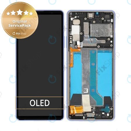 Sony Xperia 10 IV XQCC54 - Ecran LCD + Sticlă Tactilă + Ramă (Lavender) - A5047176A Genuine Service Pack