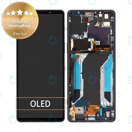 Sony Xperia 1 IV XQCT54 - Ecran LCD + Sticlă Tactilă + Ramă (Violet) - A5046144A Genuine Service Pack