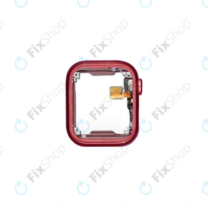 Apple Watch 7 41mm - Carcasă + Buton Acasă + Microfon Aluminium (Red)