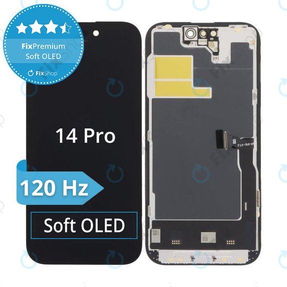 Ecran Soft OLED pentru iPhone 14 Pro, Sticlă tactilă cu ramă, DIAGNOSTIC
