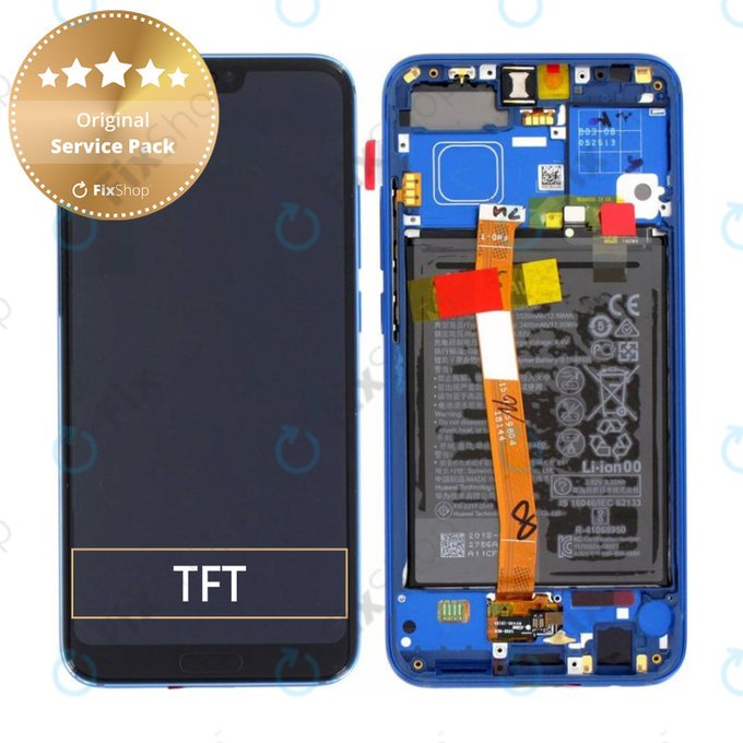 Huawei Honor 10 - Ecran LCD + Sticlă Tactilă + Ramă + Baterie (Phantom Blue) - 02351XBP Genuine Service Pack