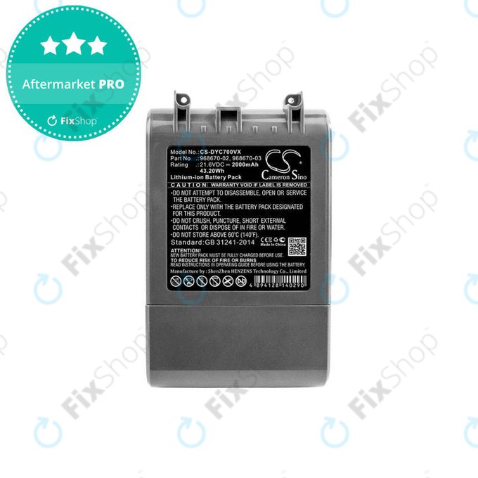 Dyson V7 - Baterie 968670-02, 968670-03 Li-Ion 21.6V 2000mAh HQ