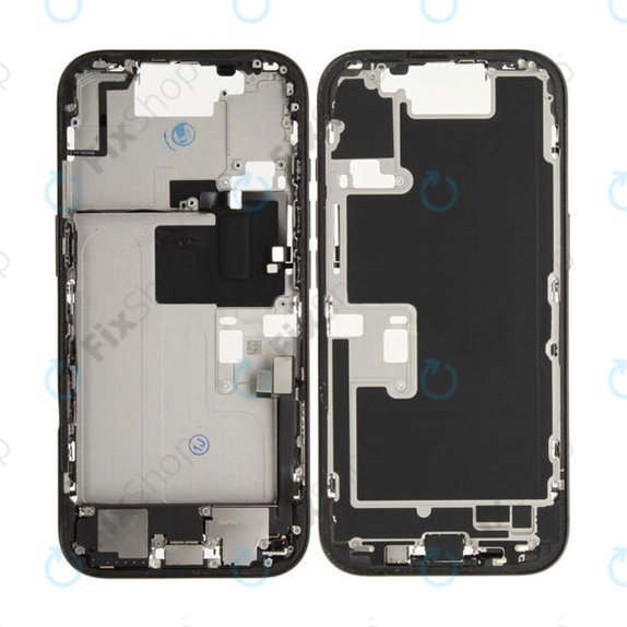 Apple iPhone 16 Pro - Ramă mijlocie + Butoane de pornire + Volum (Black Titanium)