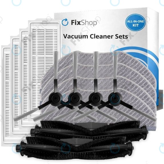 Set de piese de schimb pentru Xiaomi Viomi V3 MAX (2x Perii principale, 4x Filtre, 4x Perii laterale, 4x Lavete de mop)