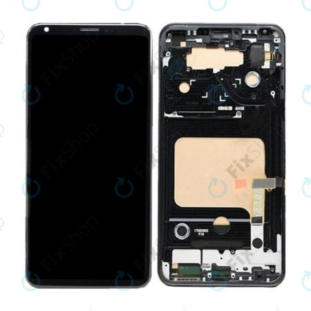 LG V30 H930 - Ecran LCD + Sticlă Tactilă + Ramă (Negru) - ACQ90414001