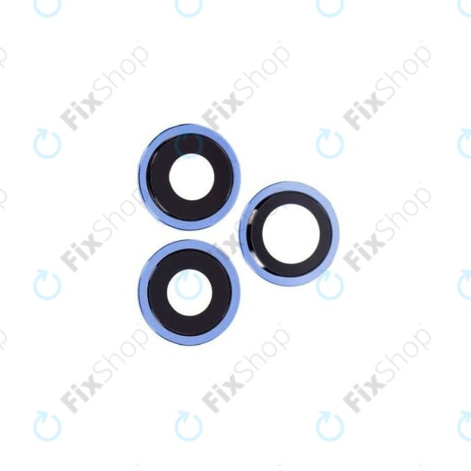 Apple iPhone 12 Pro - Sticlă Cameră Spate cu Ramă (Blue) - 3buc