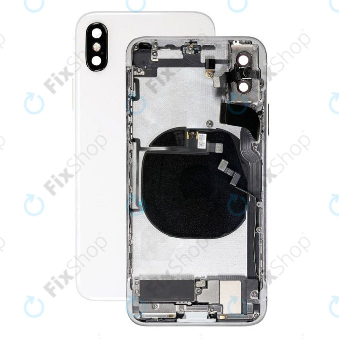 Apple iPhone X - Carcasă Spate cu Piese Mici (Silver)