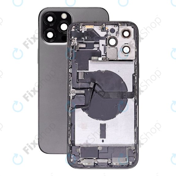 Apple iPhone 12 Pro Max - Carcasă Spate cu Piese Mici (Graphite)
