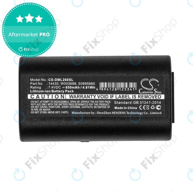 Baterie pentru Dymo 260, 280, 650, 650mAh, Li-Ion, 7.4V, 14430, HQ