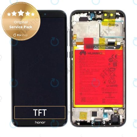 Huawei Honor 9 Lite - Ecran LCD + Sticlă Tactilă + Ramă + Baterie (Midnight Black) - 02351SNN Genuine Service Pack