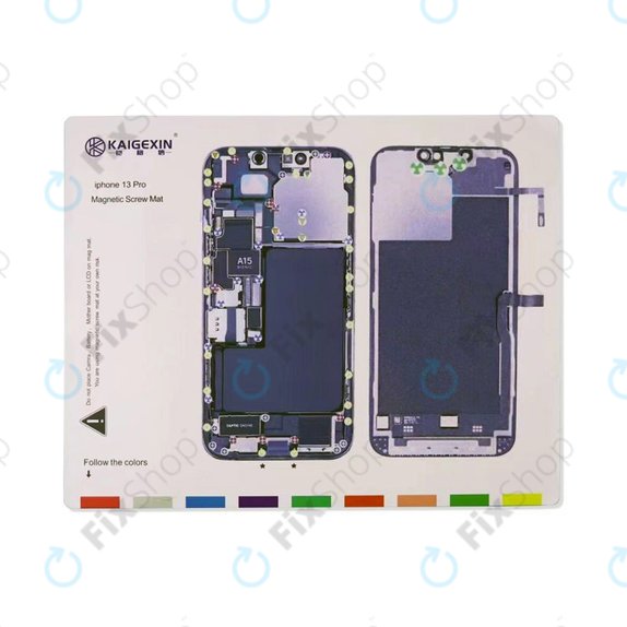 Organizator magnetic de șuruburi cu diagramă (iPhone 13 Pro)