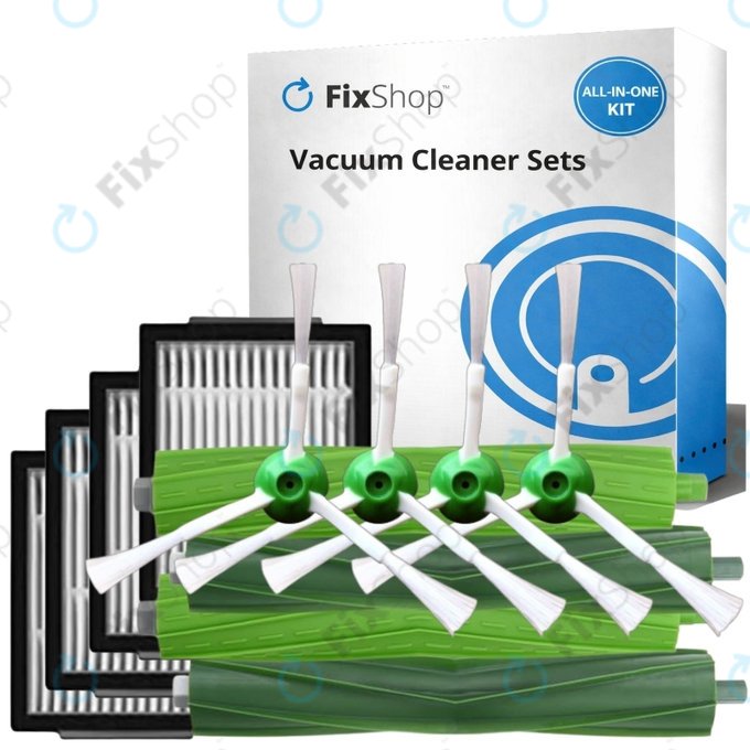 Set de piese de schimb pentru iRobot Roomba e-series, i-series, j-series (2 perechi de perii principale, 4x Filter, 4x Perie laterală)