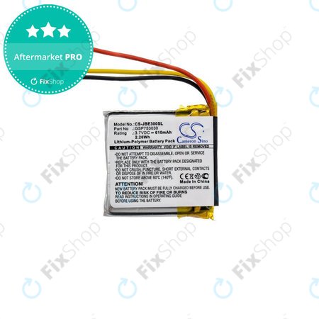 Baterie pentru JBL Everest Elite 300, E45BT, E55BT, Live 650BT NC, 610mAh, Li-Pol, 3.7V, GSP753030, HQ