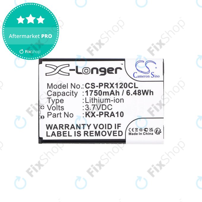 Baterie pentru Panasonic KX-PRX110, 120, 150, 1750mAh, Li-Ion, 3.7V, KX-PRA10, HQ