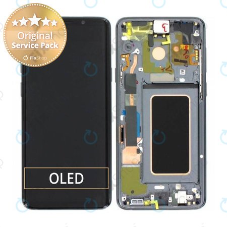 Samsung Galaxy S9 Plus G965F, G965FD - Ecran LCD + Sticlă Tactilă + Ramă (Titanium Gray) - GH97-21691C, GH97-21722C, GH97-21692C Genuine Service Pack