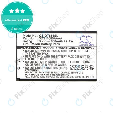 Baterie pentru Alcatel Lollipops, 650mAh, Li-Ion, 3.7V, 3DS11080AAAA, HQ