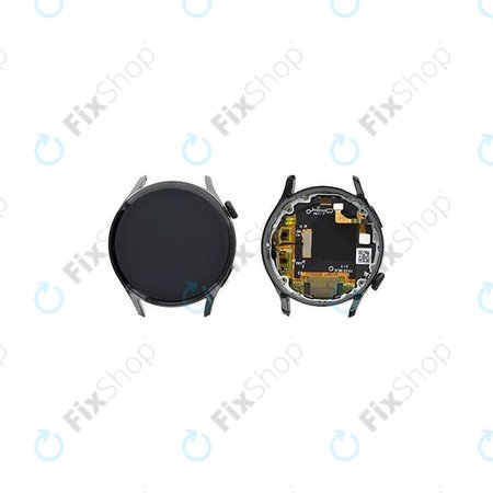 Huawei Watch 3 Galileo-L11E - Ecran LCD + Sticlă tactilă + Ramă (Black) - 02354JHA Genuine Service Pack