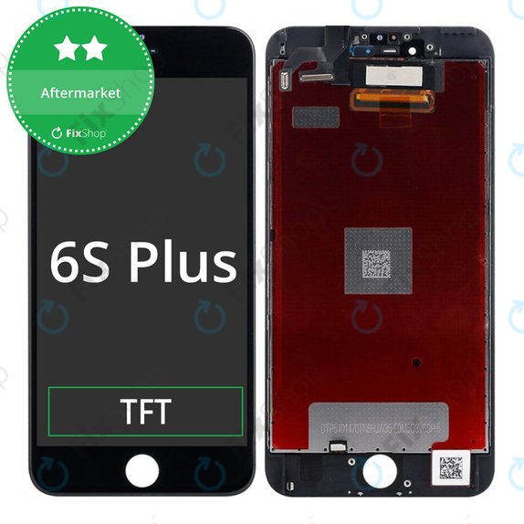 Ecran pentru iPhone 6S Plus, Black, Sticlă tactilă cu ramă
