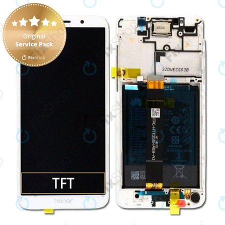 Huawei Honor 7S - Ecran LCD + Sticlă Tactilă + Ramă + Baterie (White) - 02351XHT Genuine Service Pack