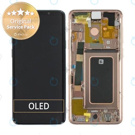 Samsung Galaxy S9 Plus G965F - Ecran LCD + Sticlă Tactilă + Ramă (Sunrise Gold) - GH97-21691E, GH97-21722E, GH97-21692E Genuine Service Pack