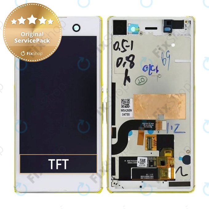 Sony Xperia M5 E5603 - Ecran LCD + Sticlă Tactilă + Ramă (White) - 191HLY0004B-WCS Genuine Service Pack
