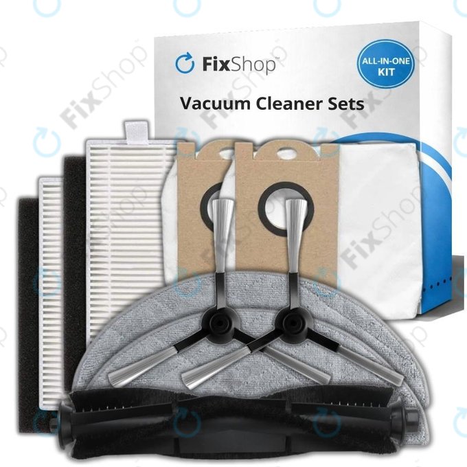 Set de piese de schimb pentru Xiaomi Viomi S9, Proscenic M7 Pro, M7 Max, M8 Pro (1x Perie principală, 2x Filter, 2x Perie laterală, 2x Mop, 2x Saci de praf)