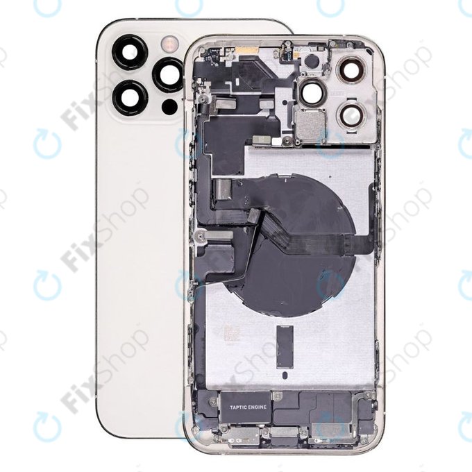 Apple iPhone 12 Pro Max - Carcasă Spate cu Piese Mici (Silver)