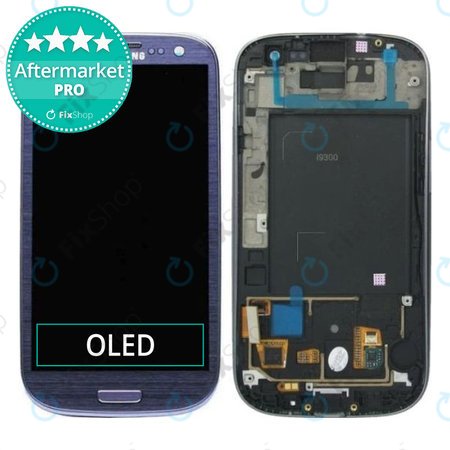 Samsung Galaxy S3 i9300 - Ecran LCD + Sticlă Tactilă + Ramă (Pebble Blue) OLED