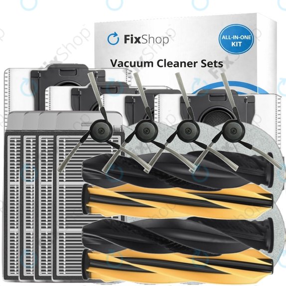 Set de piese de schimb pentru Dreame X50 Ultra, L50 Ultra, L40s Ultra, L40s Pro Ultra, X50 Master, Mova V50 (2 perechi de perii principale, 4x Filter, 4x Perie laterală, 8x Mop, 4x Sac de praf)
