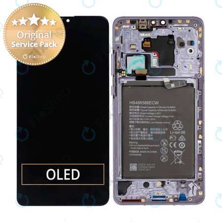 Huawei Mate 30 - Ecran LCD + Sticlă Tactilă + Ramă + Baterie (Space Silver) - 02353EEG