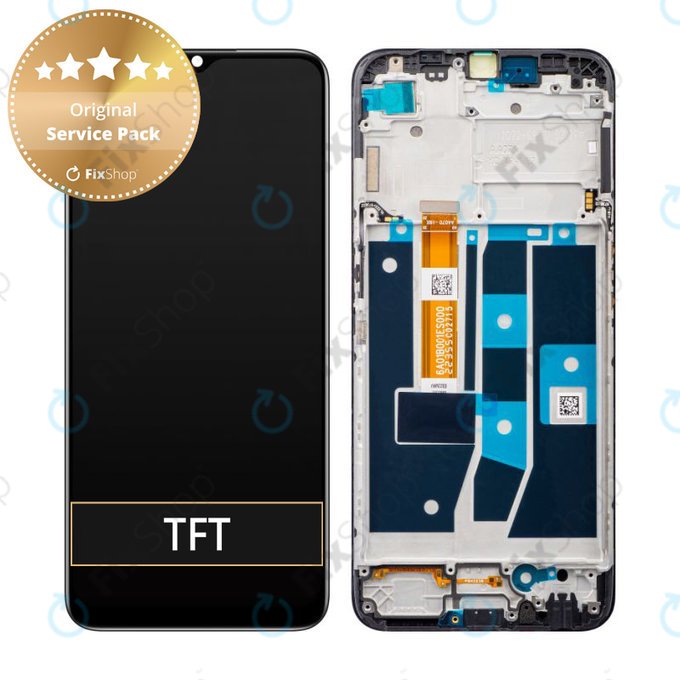 Oppo A54s CPH2273 - Ecran LCD + Sticlă Tactilă + Ramă (Black) - 4908020 Genuine Service Pack