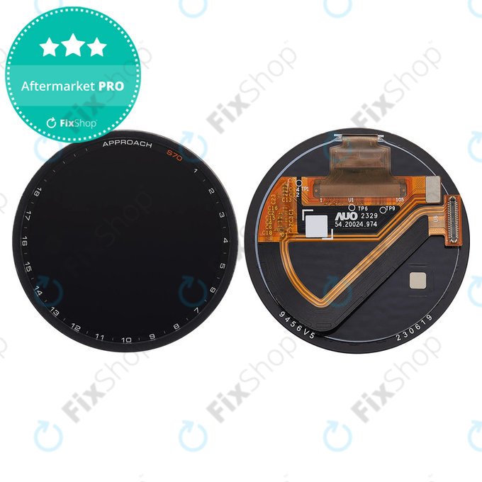 Ecran OLED + sticlă tactilă fără ramă (Black) pentru Garmin Approach S70 47mm