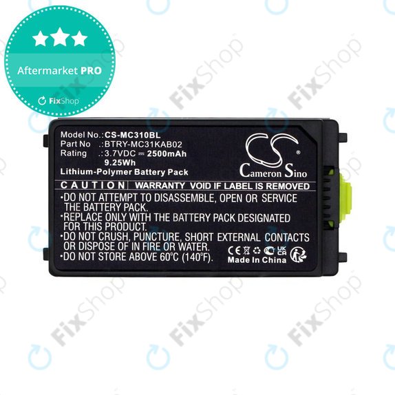 Baterie pentru Symbol, Zebra MC3100, MC3190, 2500mAh, Li-Pol, 3.7V, BTRY-MC31KAB02, HQ