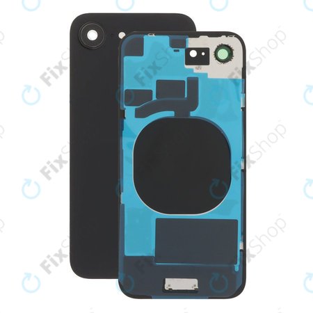 Apple iPhone 16e - Sticlă pentru carcasa din spate + Sticlă cameră (Black)