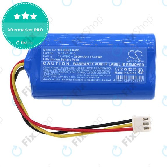 Baterie pentru Evolveo RoboTrex H9, Midea M4, Blaupunkt XPOWER+, 2600mAh, Li-Ion, 14.4V, 6.60.40.05-0, HQ